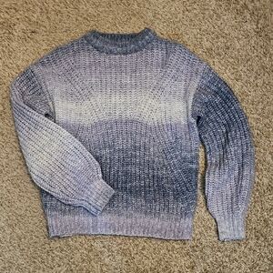 a new day Blue/Purple Ombre Crewneck Sweater, Womens XS Oversized